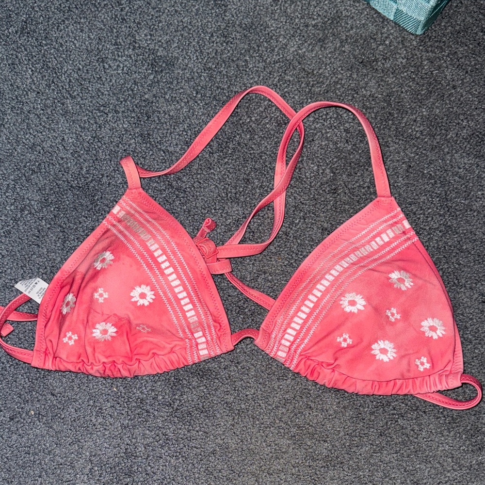 Aerie Pink Floral Bikini Top